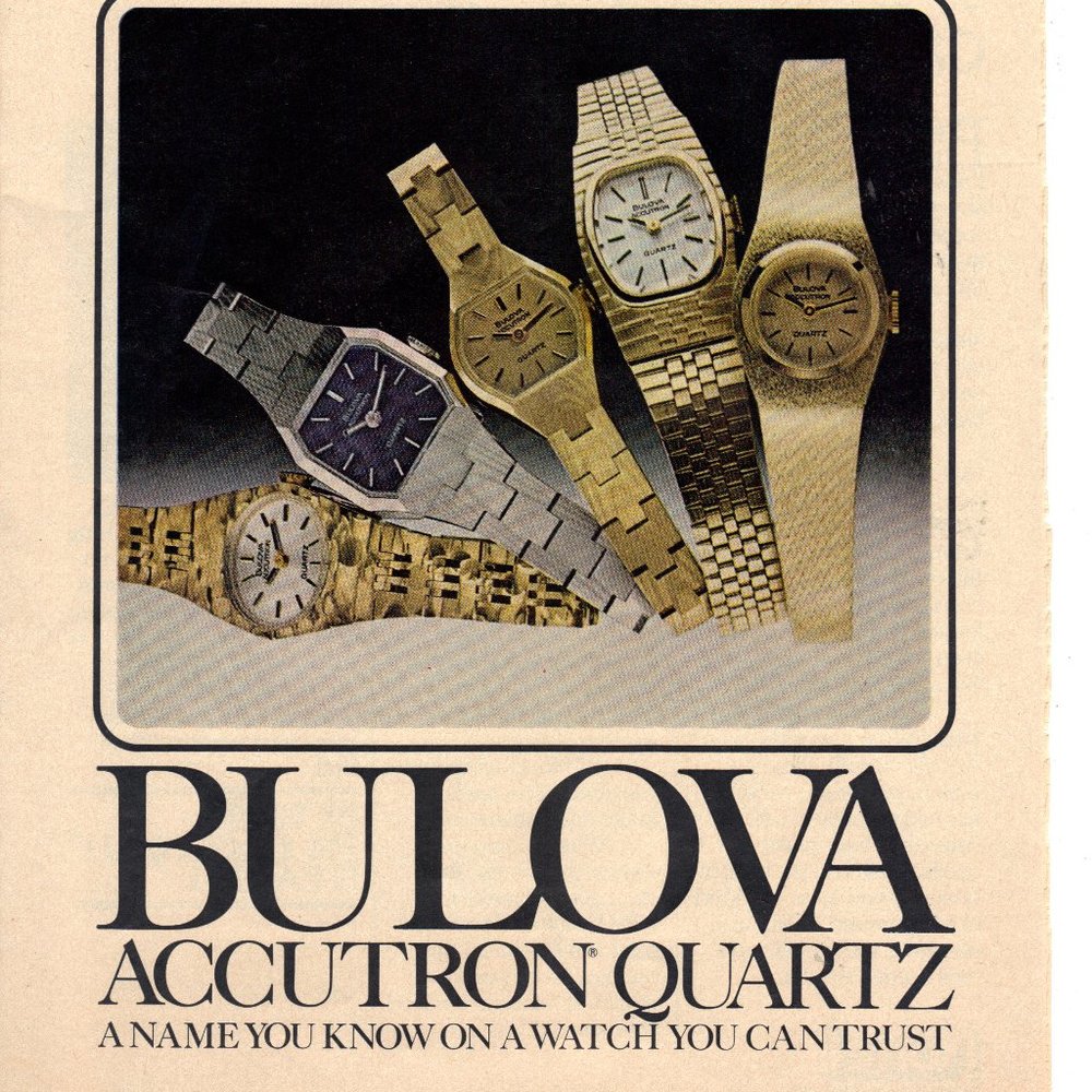 Vintage 1978 Print Ad for Bulova Accutron Quartz Watch PA516